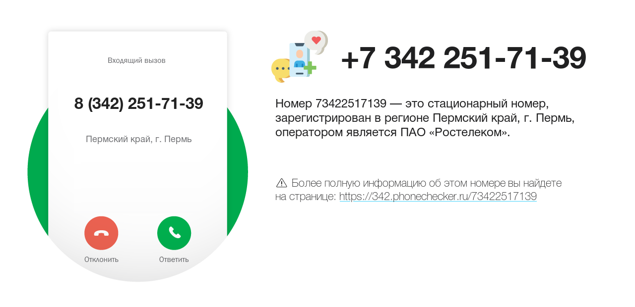 Номер телефона 8 (342) 251-71-39