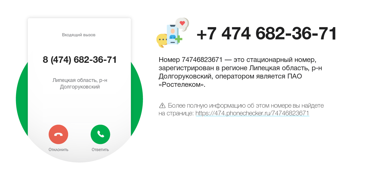 Номер телефона 8 (474) 682-36-71