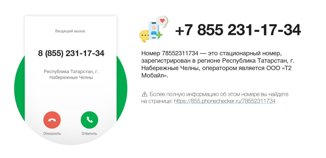 Номер телефона 8 (855) 231-17-34