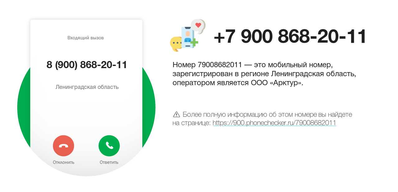 Номер телефона 8 (900) 868-20-11