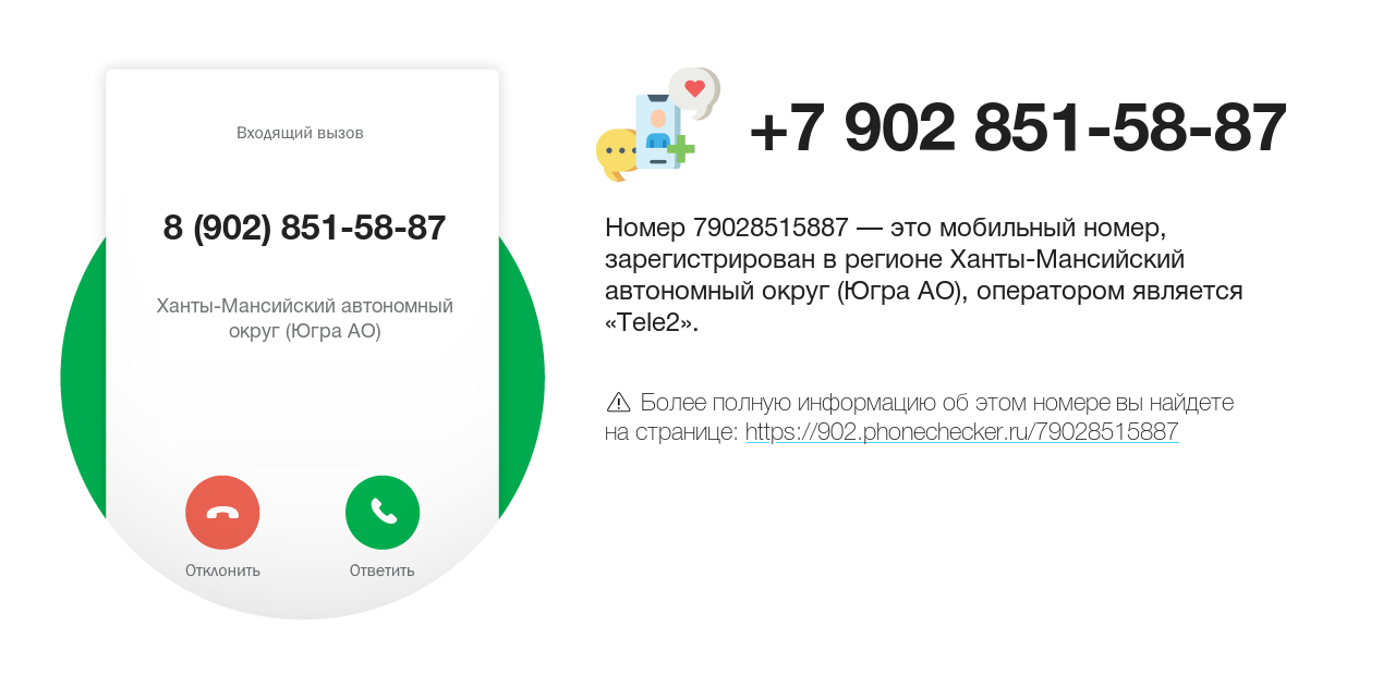 Номер телефона 8 (902) 851-58-87