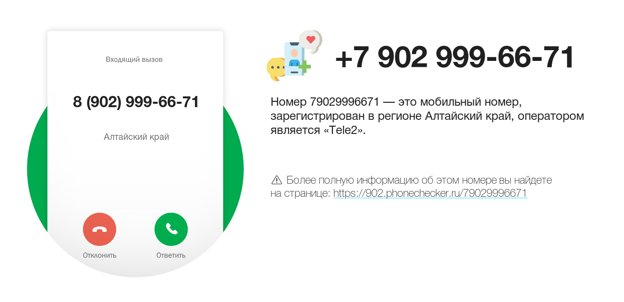 Номер телефона 8 (902) 999-66-71