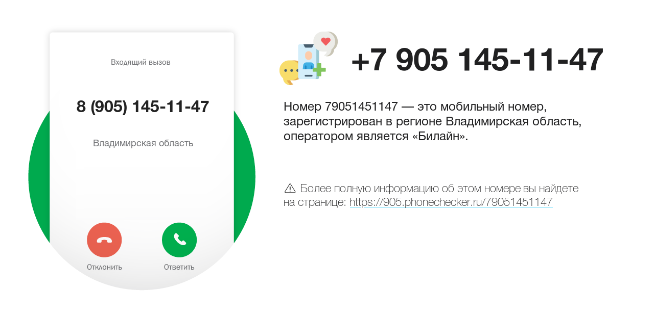 Номер телефона 8 (905) 145-11-47