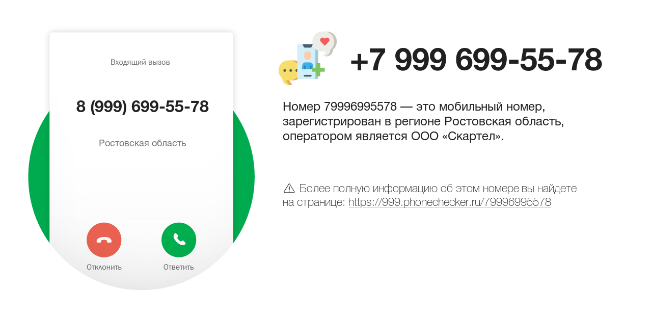 Номер телефона 8 (999) 699-55-78