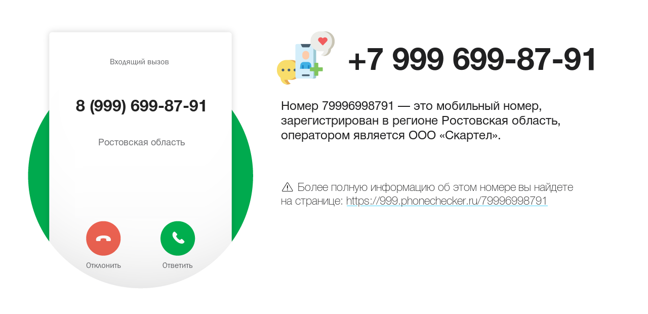 Номер телефона 8 (999) 699-87-91